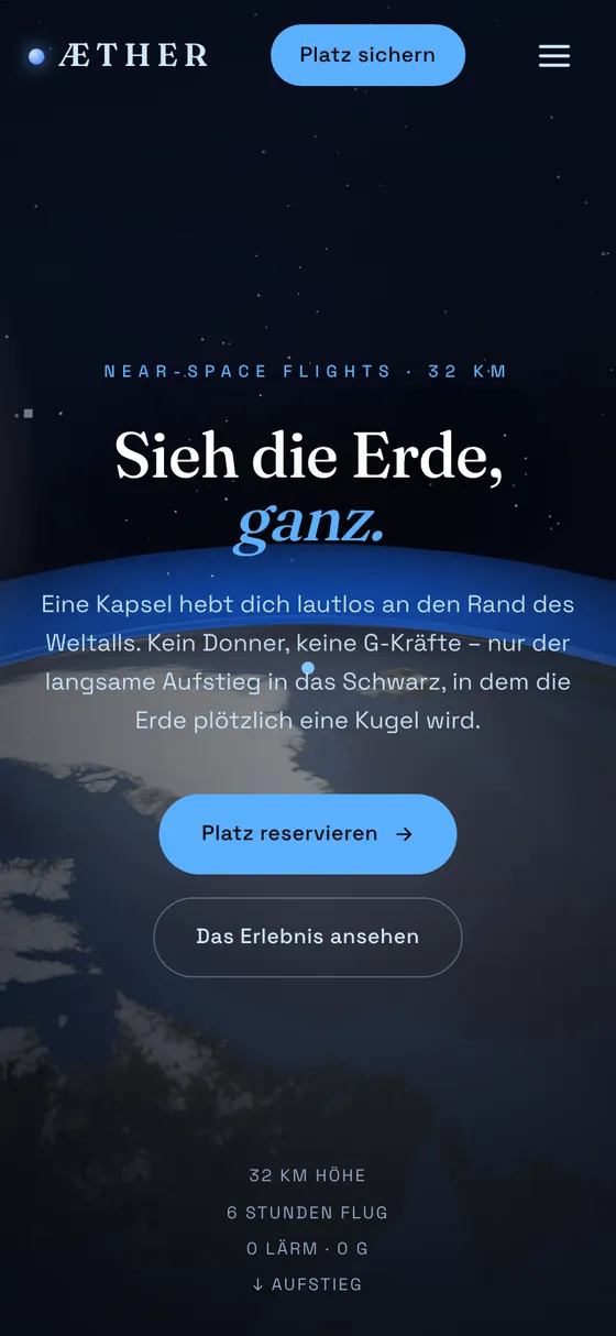 ÆTHER auf dem Handy